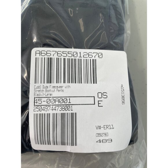 Cuddl Duds Fleecewear with Stretch Bootcut Pant Size XL Solid Black Cozy Comfort - Picture 2 of 8